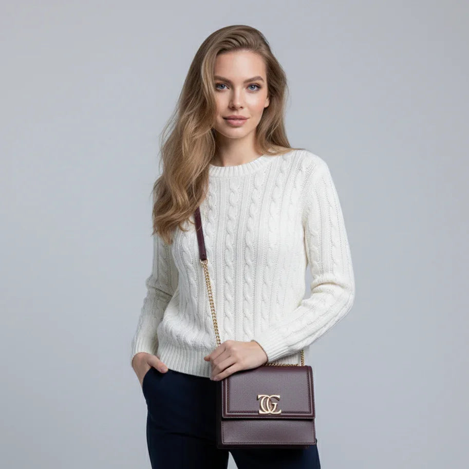 Classic Cable-Knit Round Neck Jumper