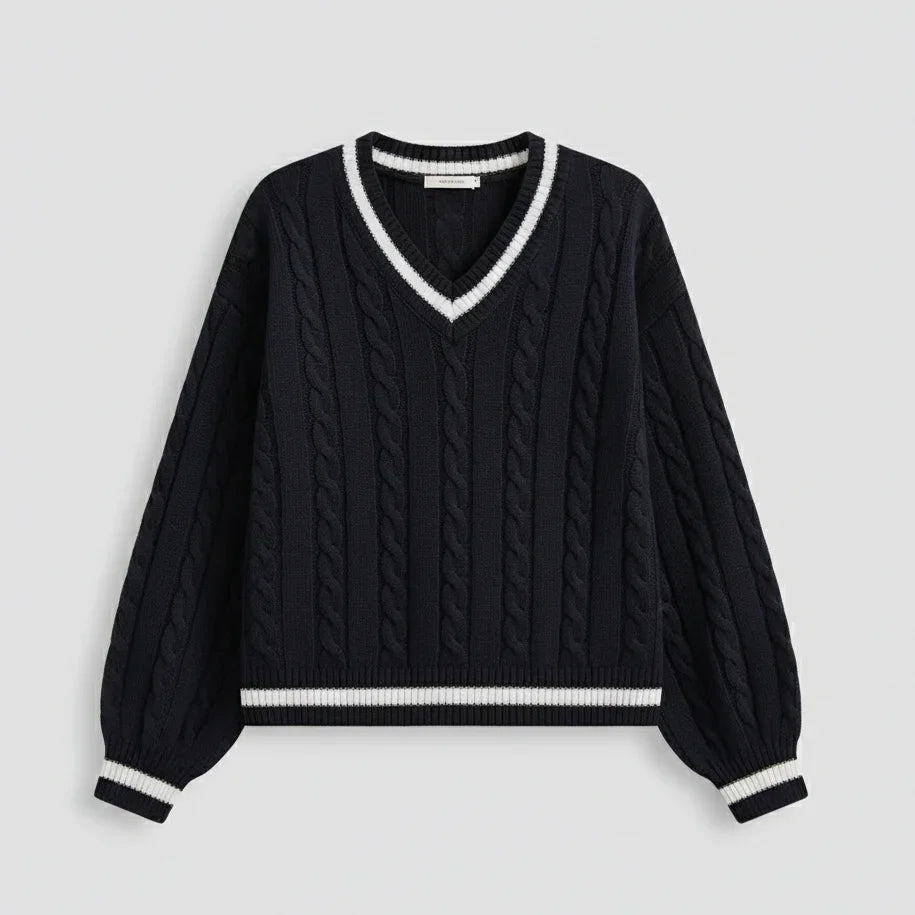 Elegant Knitted V-Neck Sweater