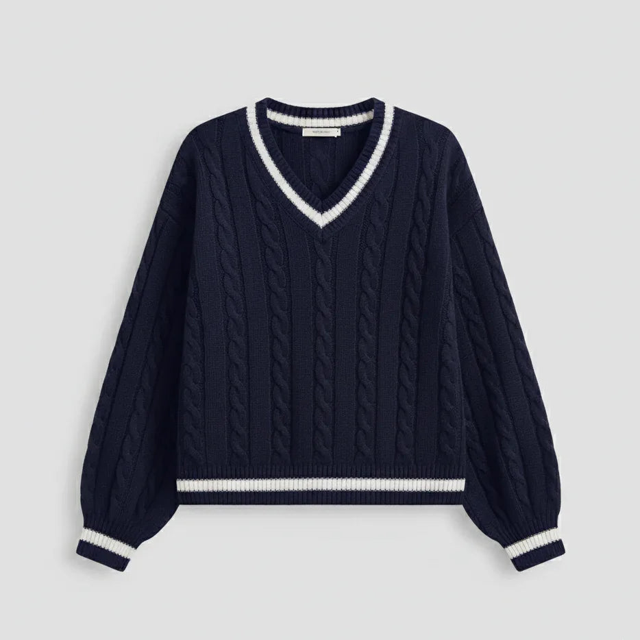 Elegant Knitted V-Neck Sweater