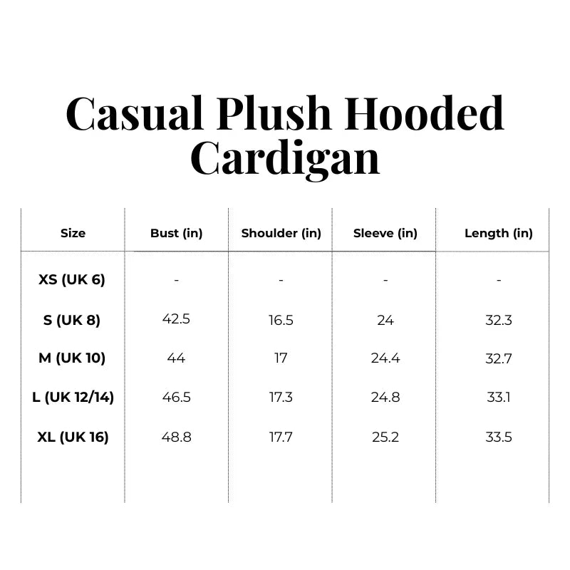 Casual Plush Hooded Cardigan