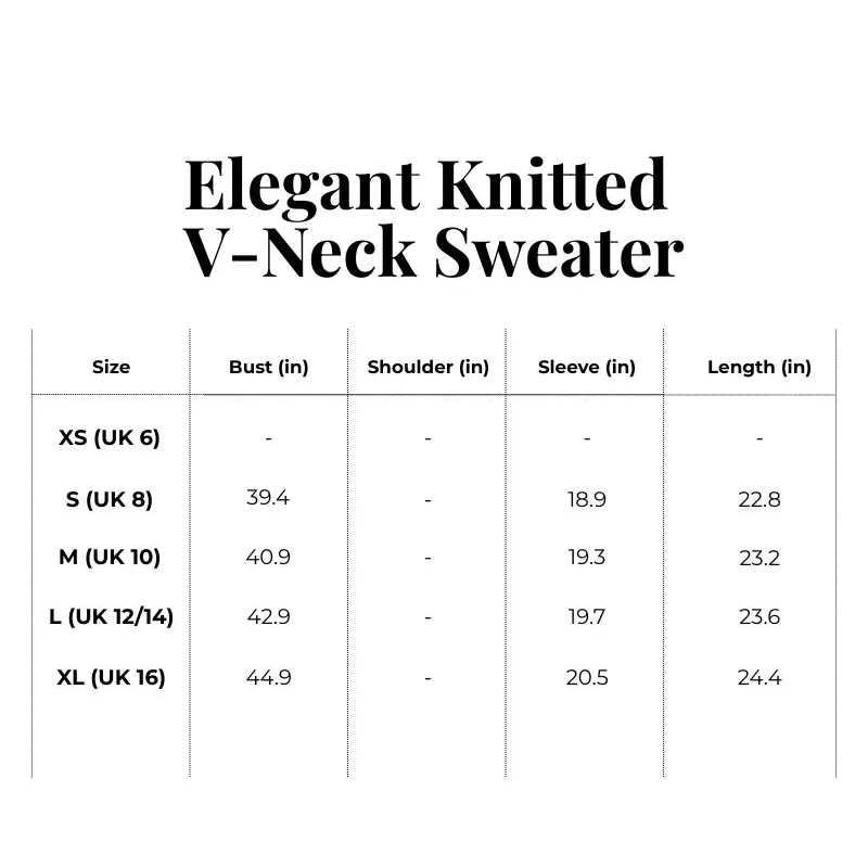 Elegant Knitted V-Neck Sweater