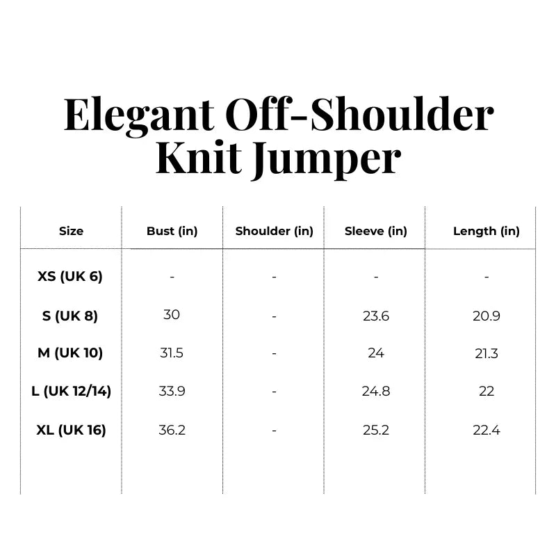 Elegant Off-Shoulder Knit Jumper