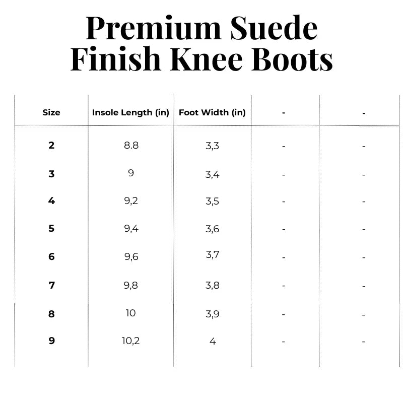 Premium Suede Finish Knee Boots