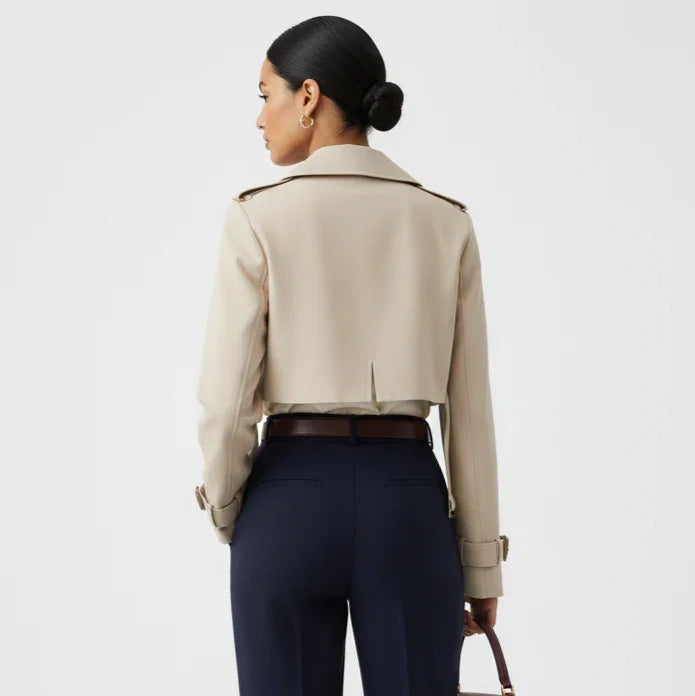 Elegant Cropped Trench Coat