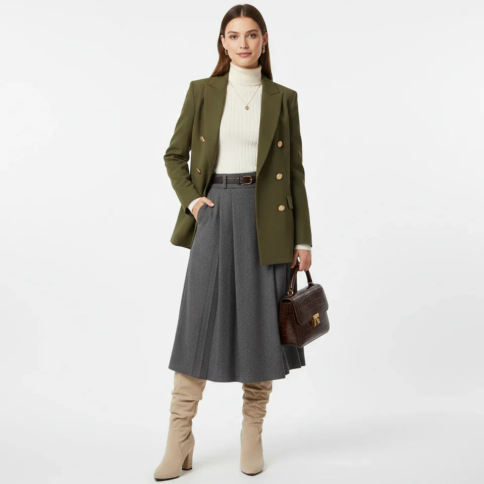 Premium Suede Finish Knee Boots