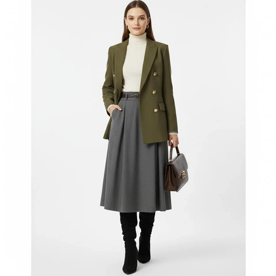 Premium Suede Finish Knee Boots