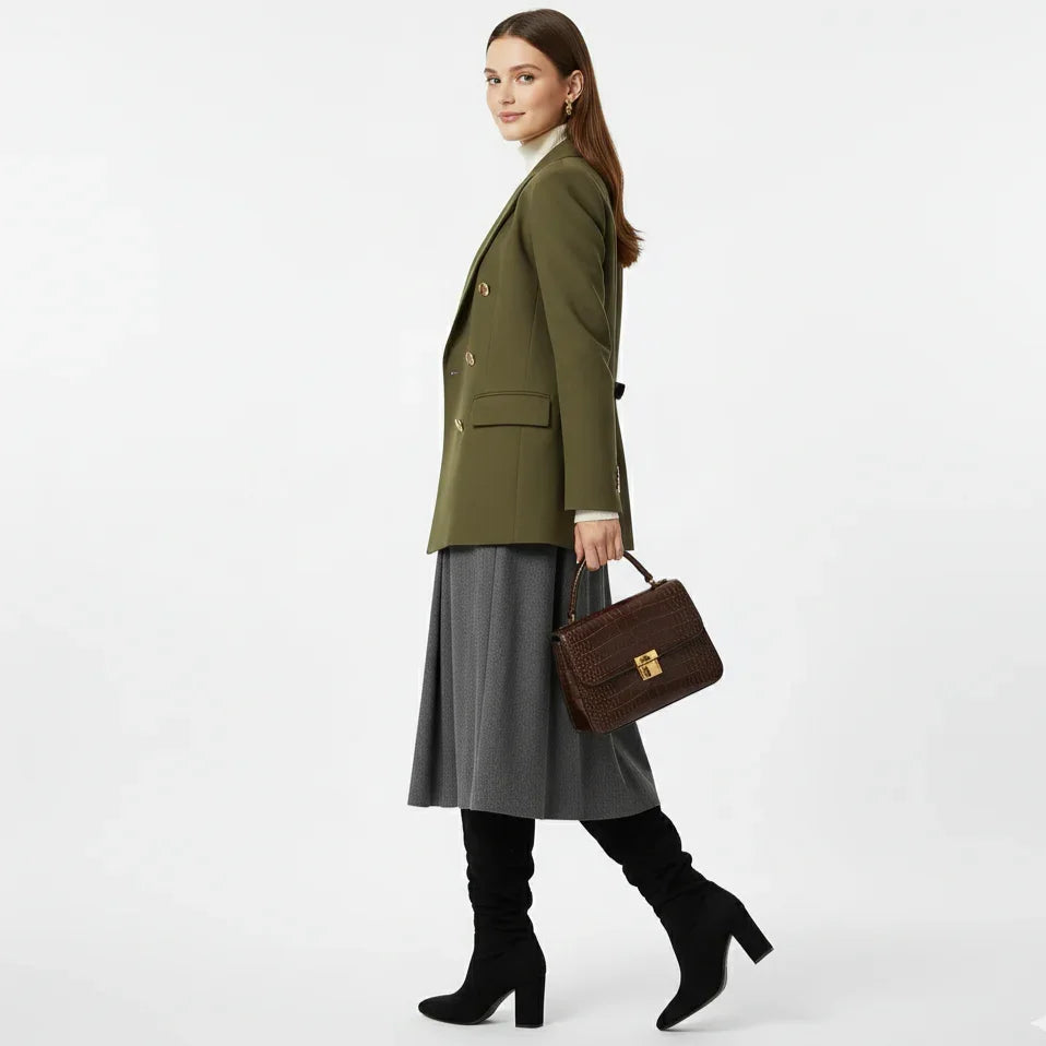 Premium Suede Finish Knee Boots