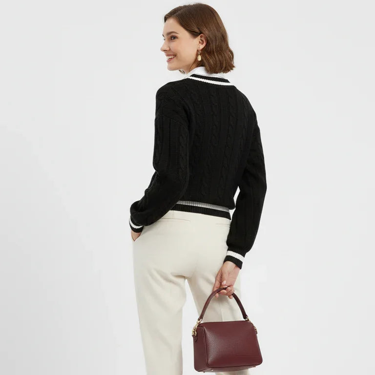 Elegant Knitted V-Neck Sweater